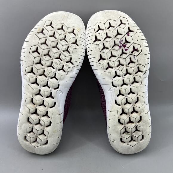 Nike Free RN Flyknit Running Shoes Women Size 9 Purple Lightweight Low Sneakers - Picture 7 of 8
